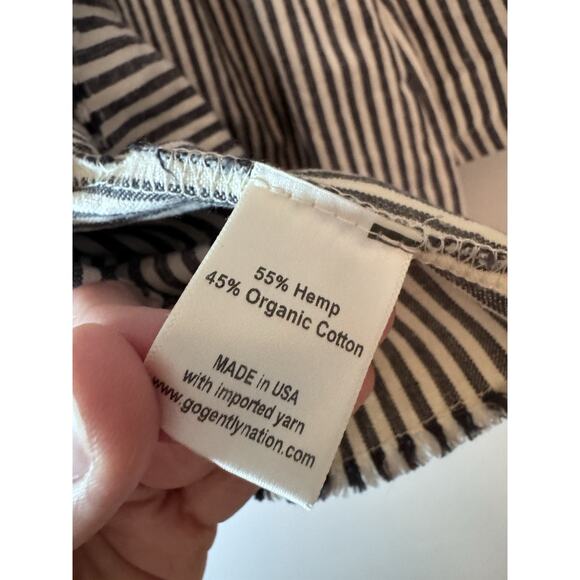 GO GENTLY NATION Girls Long Sleeve Striped Dress Organic Cotton/hemp Neutral 3T - Picture 5 of 8